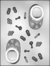 3D Baby Bootie and Charms Chocolate Mould